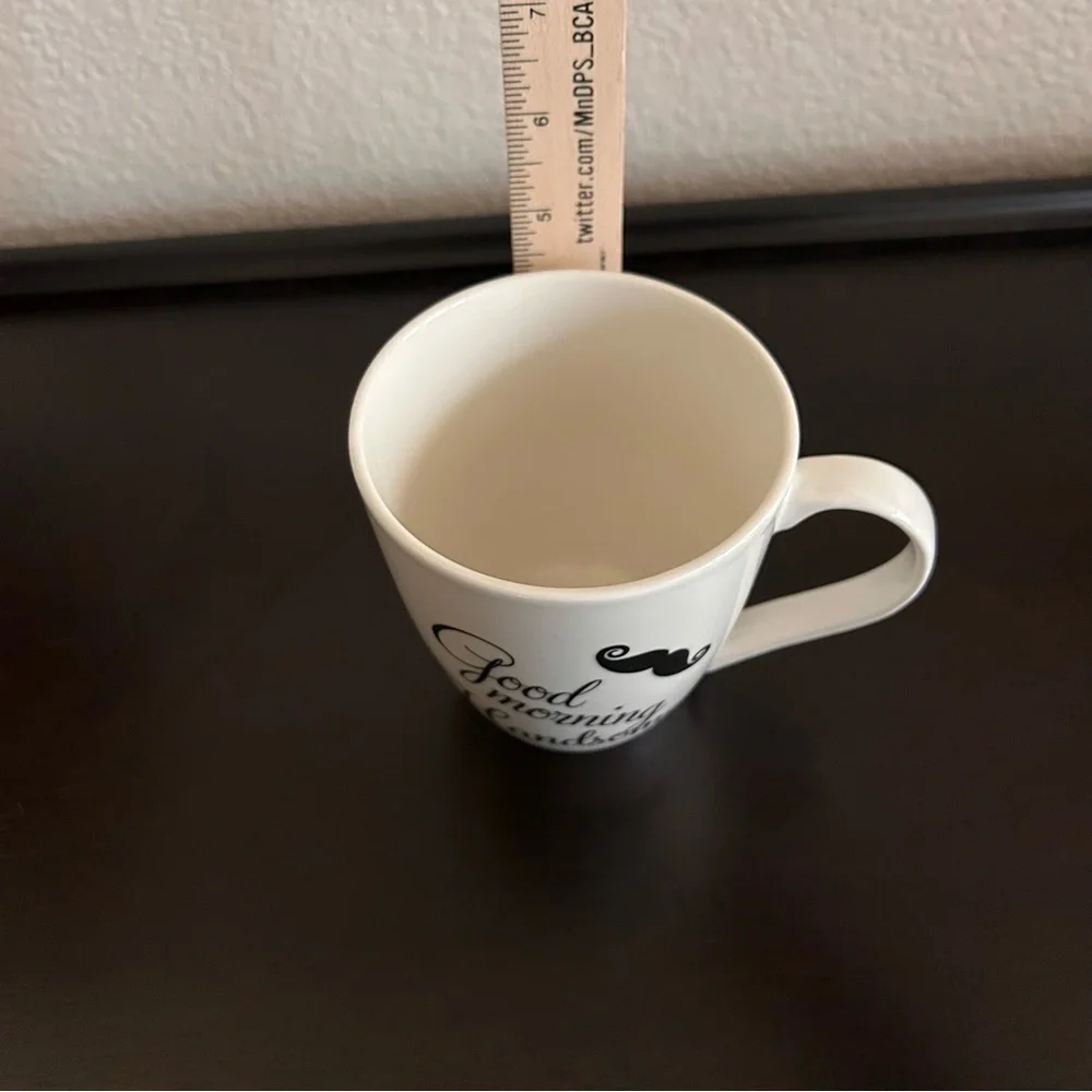 Pfaltzgraff “Good Morning Handsome” Mug Mustache Coffee Cup White Ceramic